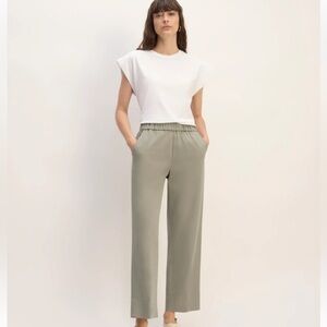 EVERLANE THE EASY PANTS in SAGE GREEN